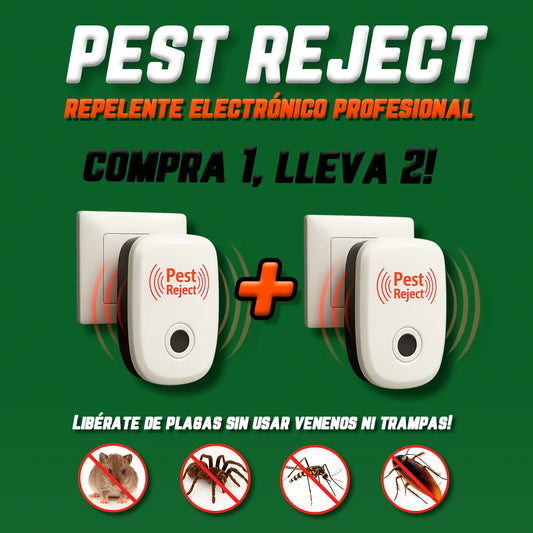 COMPRA 1, LLEVA 2 - Repelente Ultrasónico Pest Reject 200m²